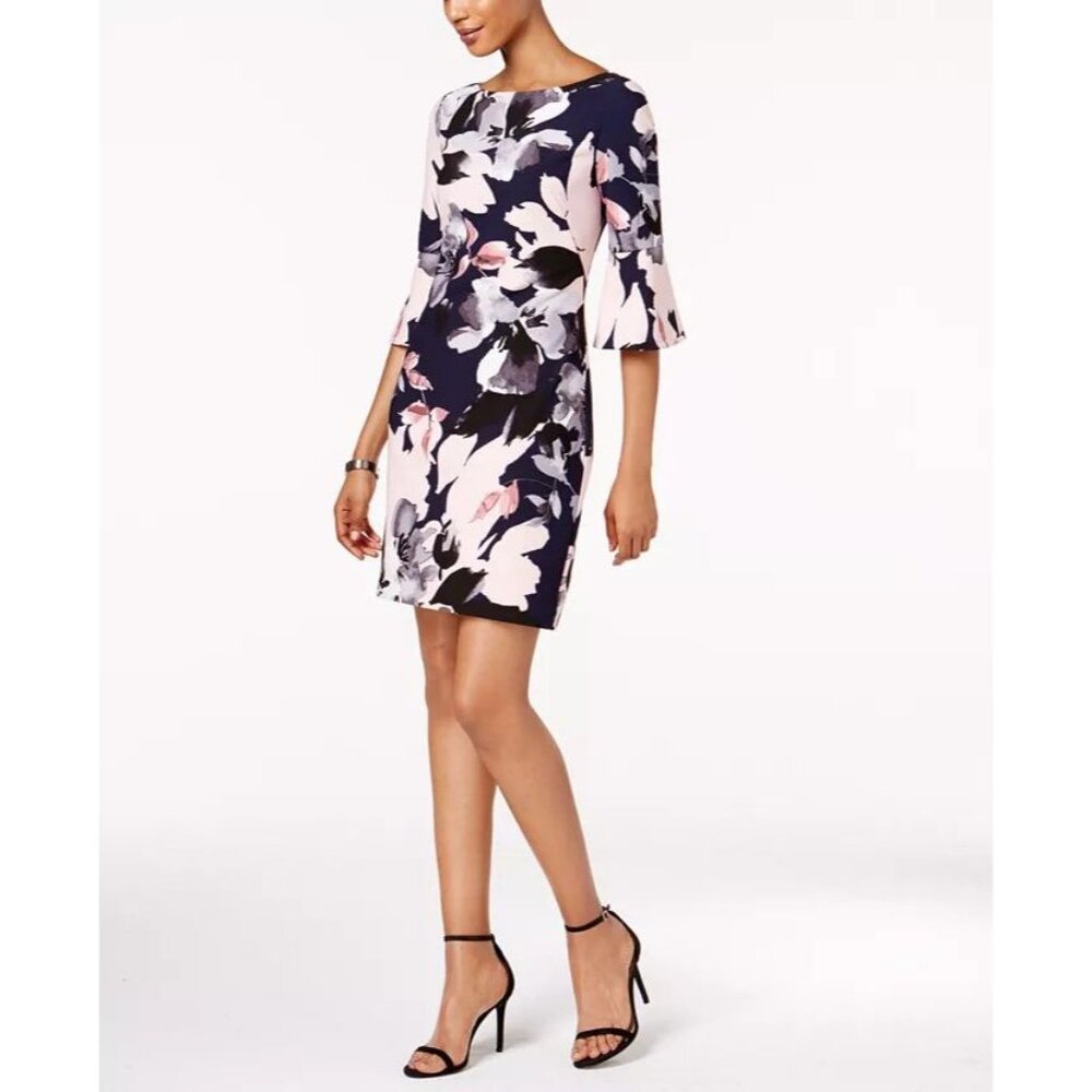 Vince Camuto Women’s Summer Floral Print Bell Sleeve Dress Size 4